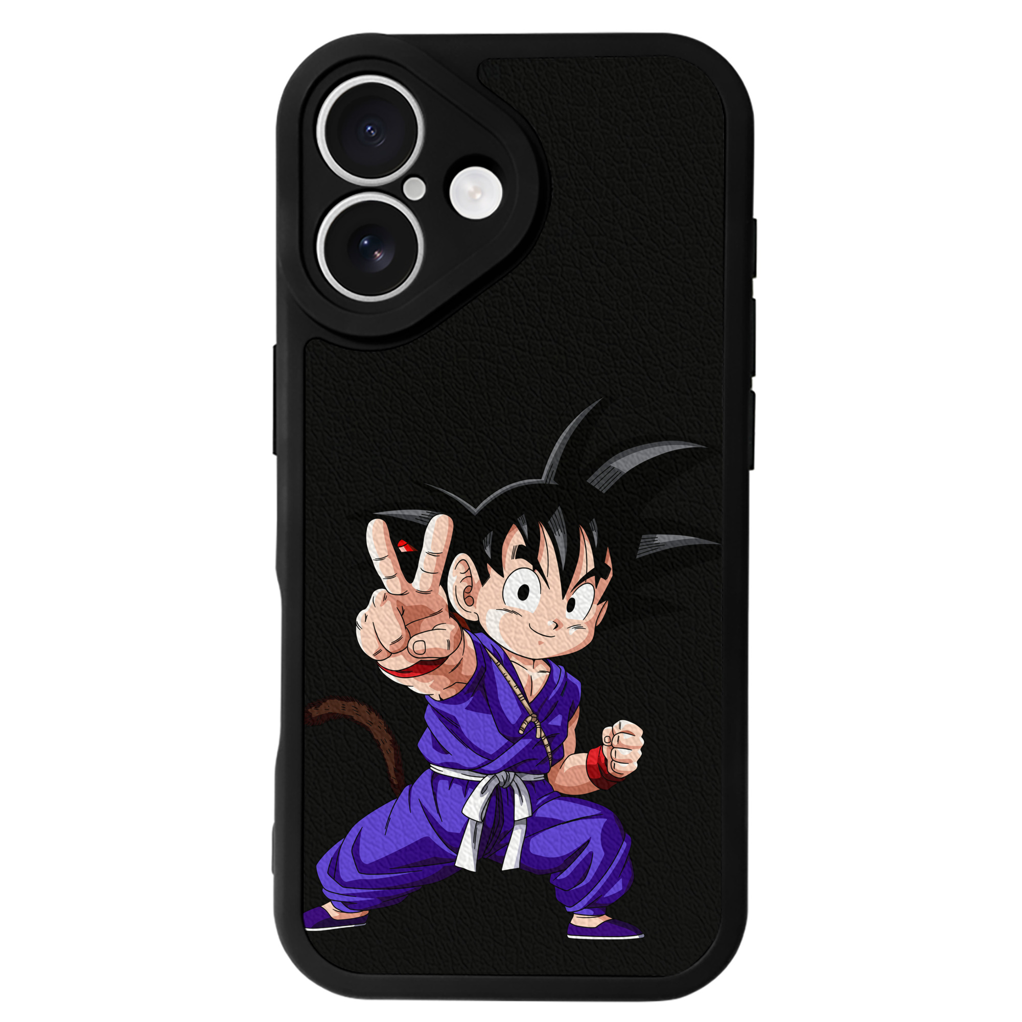 （画像用） ドラゴンボール 孫悟空（そん ごくう）Son Goku カカロット DRAGON BALL Kakarotto 【iPhone 16シリーズ対応】シリコンスマホケース（レザー調） 材質：シリコン